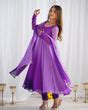 Purple Elegant Colorful Fox Georgette Anarkali Set – Perfect