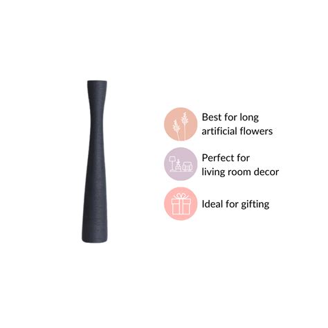 Ceramic Matte Finish Textured Thin Vase Online - Premium Vase | Nestasia