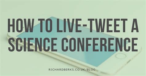Cally R. on LinkedIn: How to live-tweet a science conference