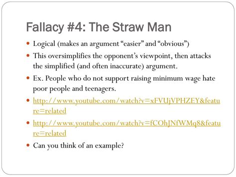 Image result for Straw Man Fallacies Example