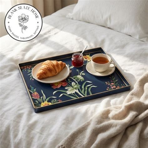 Buy HAND PAINTED - SERVING TRAY RECTANGLE SLIM - MIDNIGHT BLUE Online ...