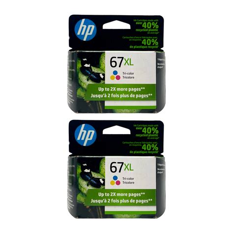 HP 67XL Ink 2-pack Cartridges compatible with Deskjet series