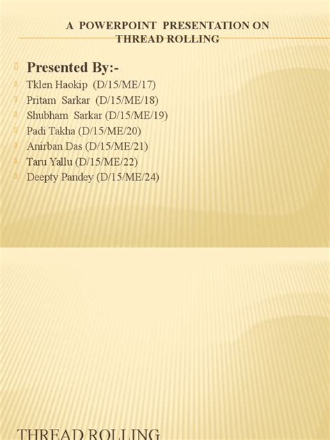 Thread Rolling Basics 的图像结果