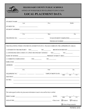 Fillable Online Graduation Packet - Baker Aviation - Miami-Dade County ...