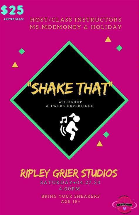 Shake That Workshop, Ripley-Grier Studios, New York, 27 April 2024 ...
