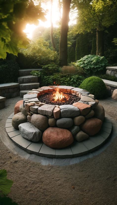 15 Stunning Rock Fire Pit Ideas to Transform Your Backyard (2025 ...