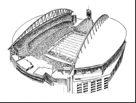 Baseball Stadium Coloring Page