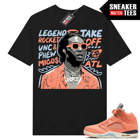 Jordan 5 DJ Khaled shirts Sneaker Match Black Takeoff Tribute