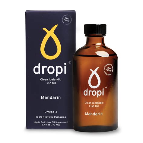 Buy Dropi Omega 3 Fish Oil Liquid, Mandarin - Maximum Strength Omega-3s ...