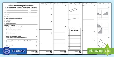 Grade 7 Maths - Term 4 - ATP - Exam (CAPS Aligned) - Twinkl