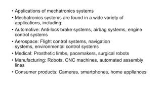 Mechatronics Applications 的图像结果