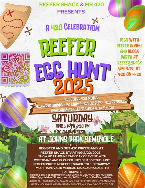 Reefer Egg Hunt and 420 Deals and Meals & Block Party Presented by: Mr ...