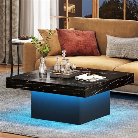 Tribesigns Coffee Table Square LED Coffee Table India | Ubuy