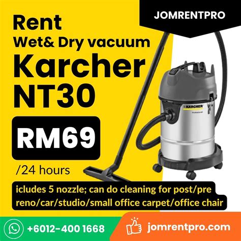Rent 24 Hours Karcher Heavy Duty Wet & Dry Vacuum NT30 (KL And Selangor ...
