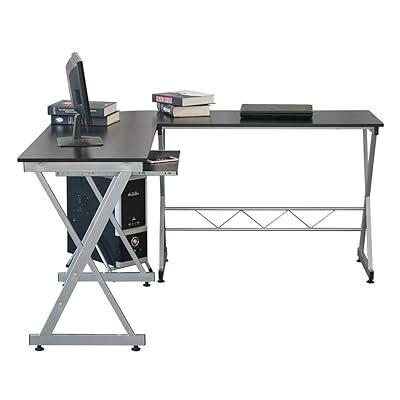 LOPEZ KENT Modern L-Shaped Wooden Computer Desk, Rounded India | Ubuy