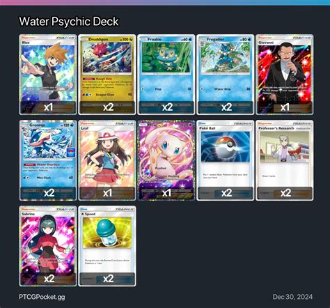 Water Psychic Deck - Pokémon TCG Pocket