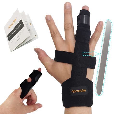 Abaadlw Trigger Finger Splint 2 Pcs Adjustable Index Finger Splint ...