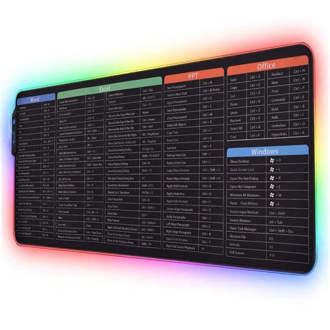 SPEED RGB Gaming Mouse Pad, Soft Glowing 14 LED Modes, Mouse Mat, Non ...