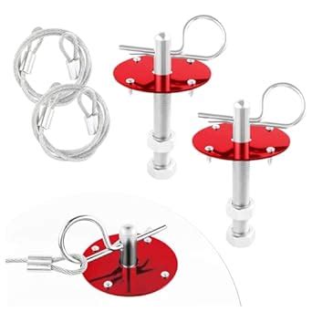 Stainless Steel Car Hood Pins Kit - Car Hood Cover Quick Release Pin ...
