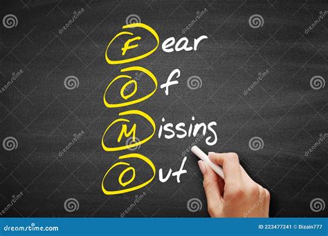 FOMO - Fear of Missing Out, Acronym Concept on Blackboard Stock Image ...