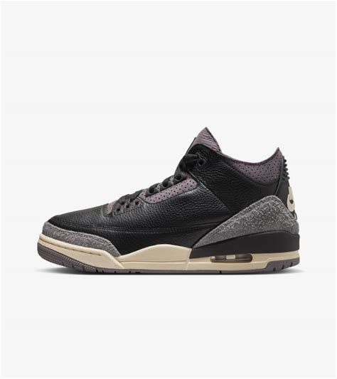 Women's Air Jordan 3 x A Ma Maniére 'Black and Flat Pewter' (FZ4811-001 ...