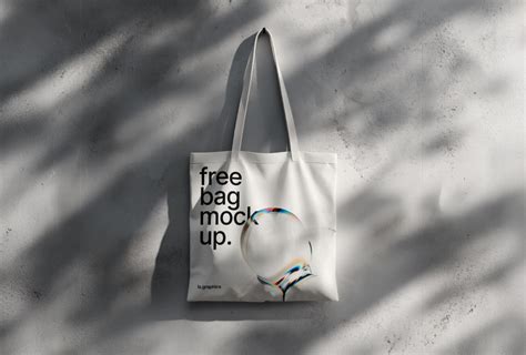 Tote Shopping Bag on a Wall Mockup - Mockup World