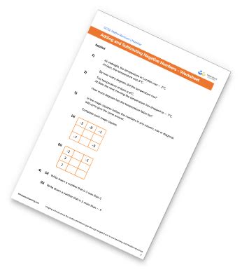 Image result for Negative Numbers GCSE