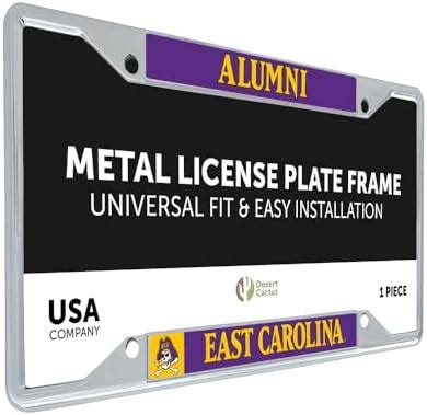 Desert Cactus East Carolina University Alumni Metal License Plate Frame ...