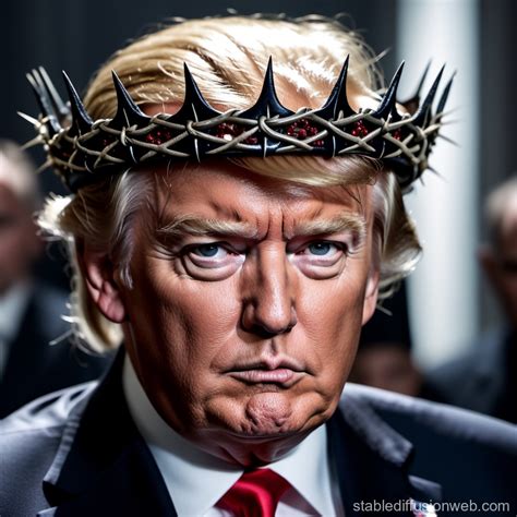 donald trump wearing a crown of thorns Prompts | Stable Diffusion Online