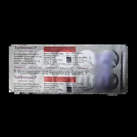 TURBOVAS F 10MG TABLET 10'S Price, Uses, Side Effects & Substitutes ...