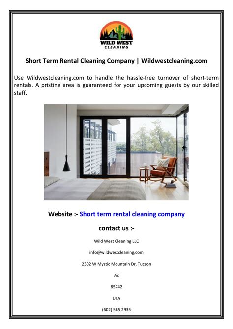 PPT - Short Term Rental Cleaning Company Wildwestcleaning.com ...