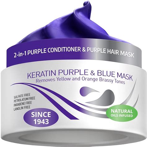 VITAMINShaircosmetics Purple Hair Mask - Protein Conditioner for ...