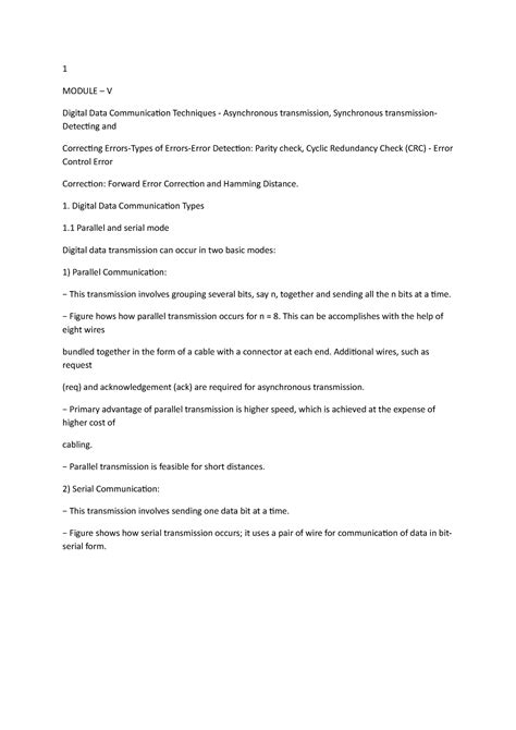 DC 5 - DC 5 - 1 MODULE – V Digital Data Communication Techniques ...