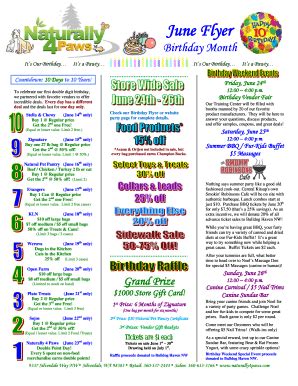 Fillable Online June Flyer Fax Email Print - pdfFiller