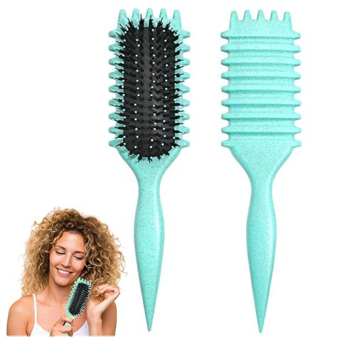 Curl Defining Brush for Curly Hair, Curly Hair Brush, Boar Bristle Hair ...