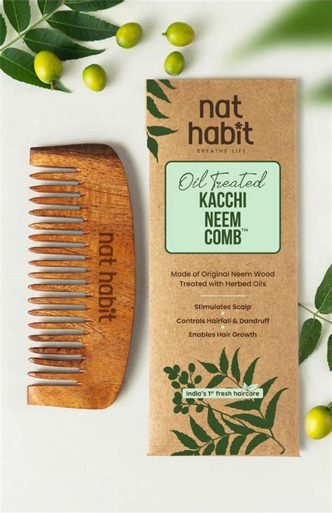 Fine Tooth Kacchi Neem Styling Comb