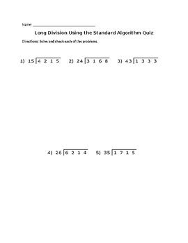 Division Algorithm Worksheet 的图像结果