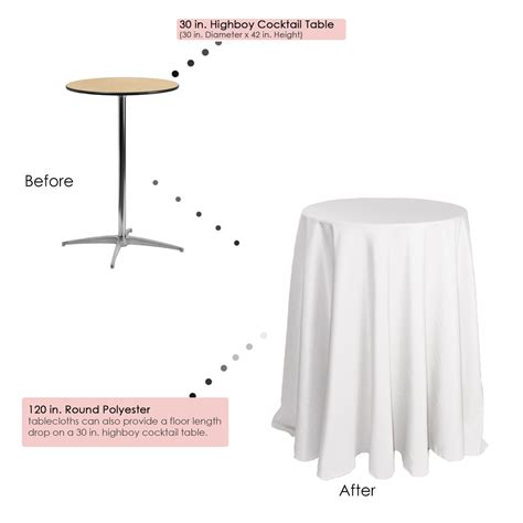 120 Inch Round Polyester Tablecloth White