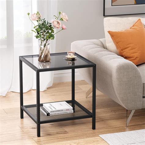 Amazon.com: SAYGOER Glass side table and Console Table : Home & Kitchen