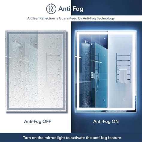 Buy JONATHAN Y MIR100A-2432 Pax 32 x 24 Rectangular Frameless Anti-Fog ...