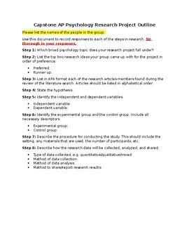 Image result for AP Research Project Examples