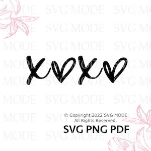 Buy Hugs and Kisses SVG PNG PDF Xoxo Svg Heart Svg Valentines Online in ...