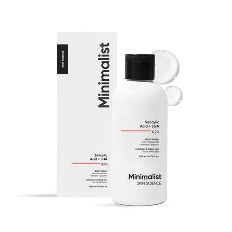 Buy Minimalist 2% Salicylic Acid + LHA Body Wash | Gentle Exfoliating ...