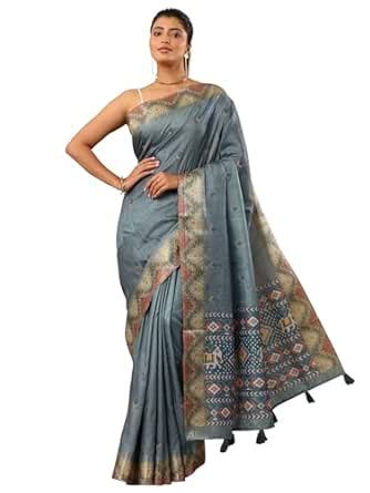 Buy Libas Embroidered Silk blend Saree for Women (92054P) at Amazon.in