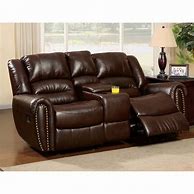 Image result for Dark Brown Leather Loveseat