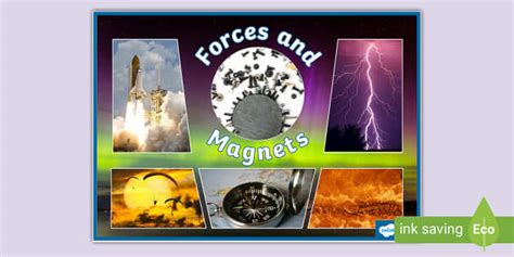 Forces and Magnets Photo Display Poster (teacher made)