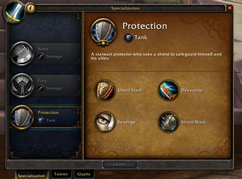 PvE Protection Warrior Tank Talents, Builds, Glyphs - Mists of Pandaria ...