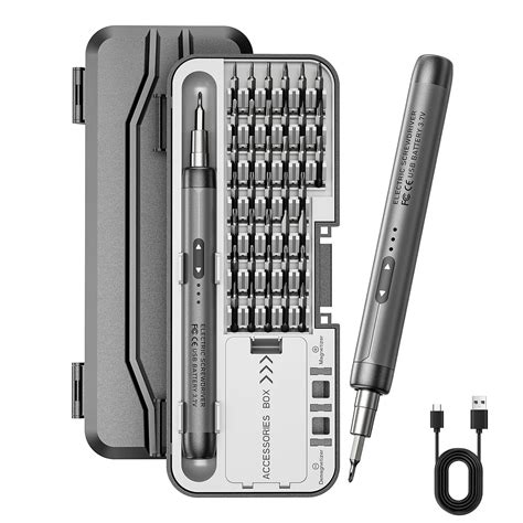 Serplex® Mini Electric Screwdriver Kit with Tool Box 46 in 1 Precision ...