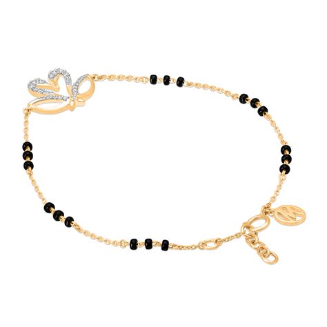 14 KT Captivating Diamond Mangalsutra Bracelet