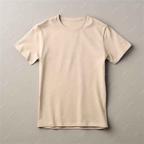 Premium Photo | A tan shirt on a white background